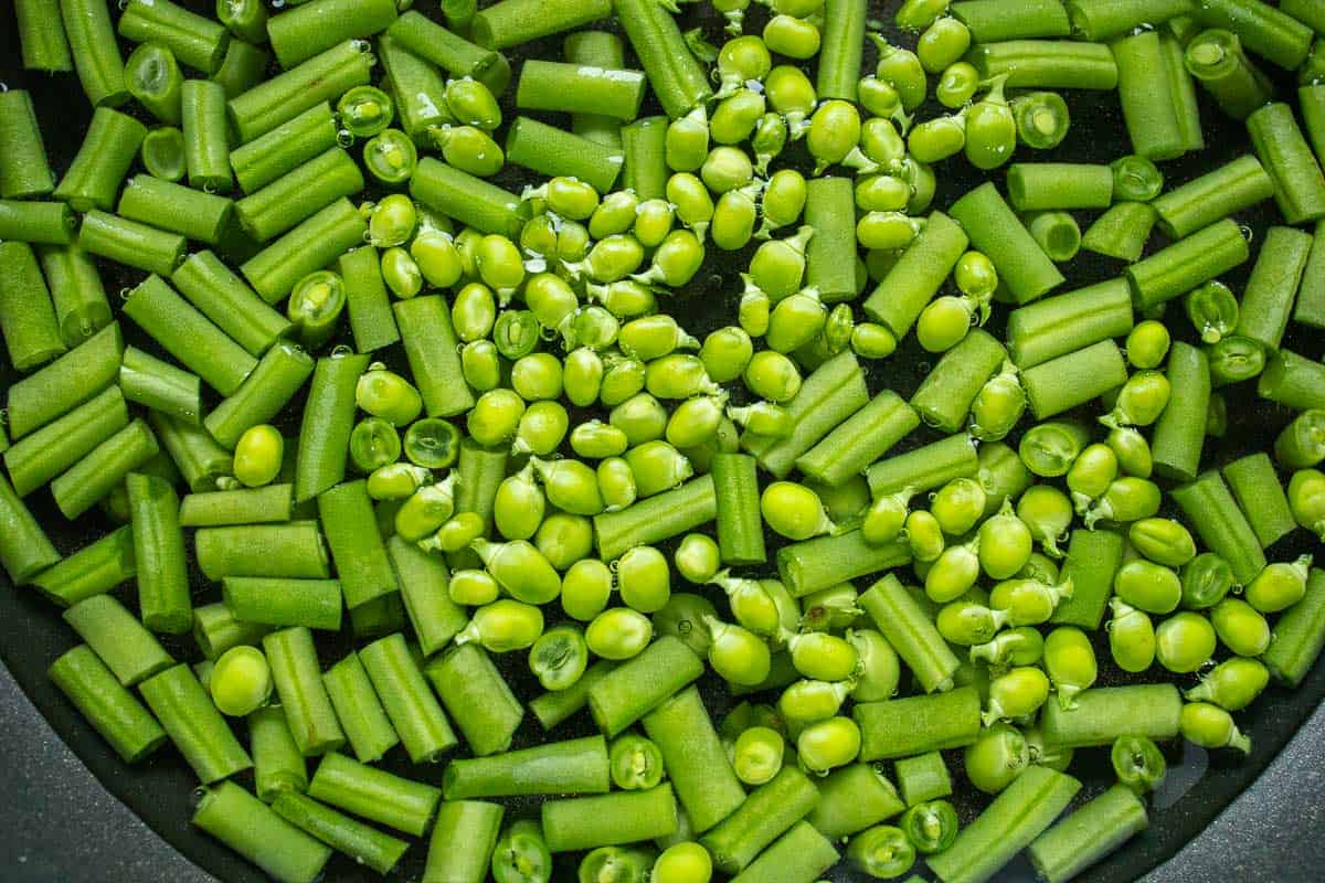'Blanch the peas and beans