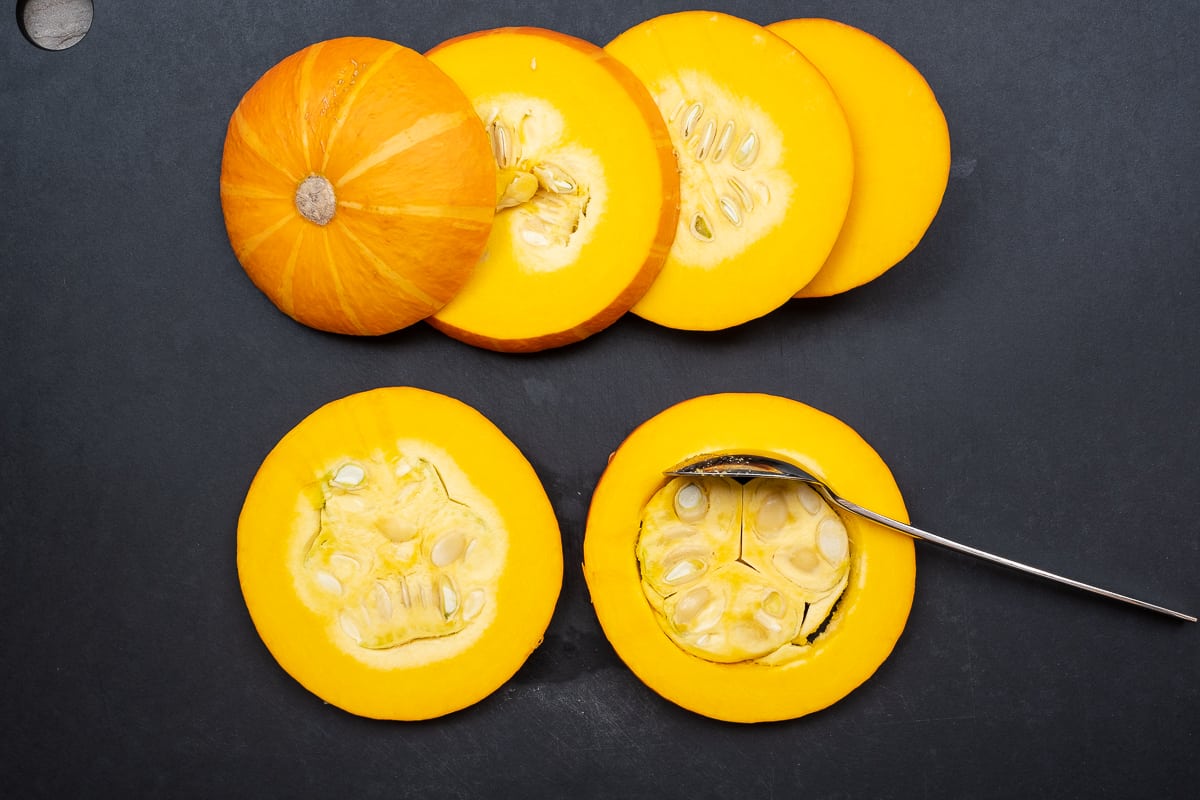 Cut the pumpkin open