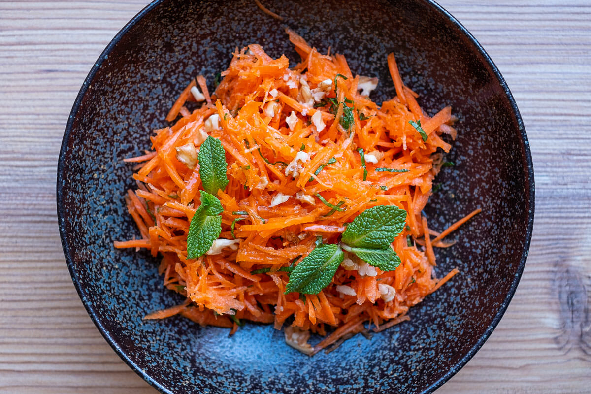 Carrot salad close-up