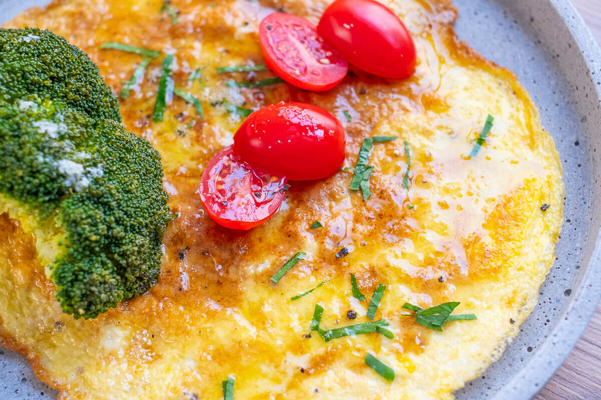 Omelette close-up