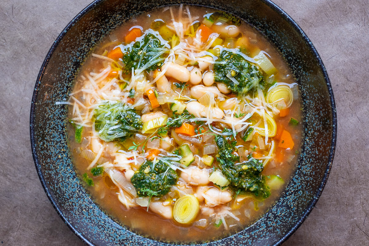 Bean soup close-up