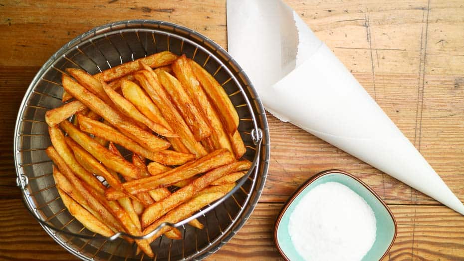 Homemade French fries in a bowl