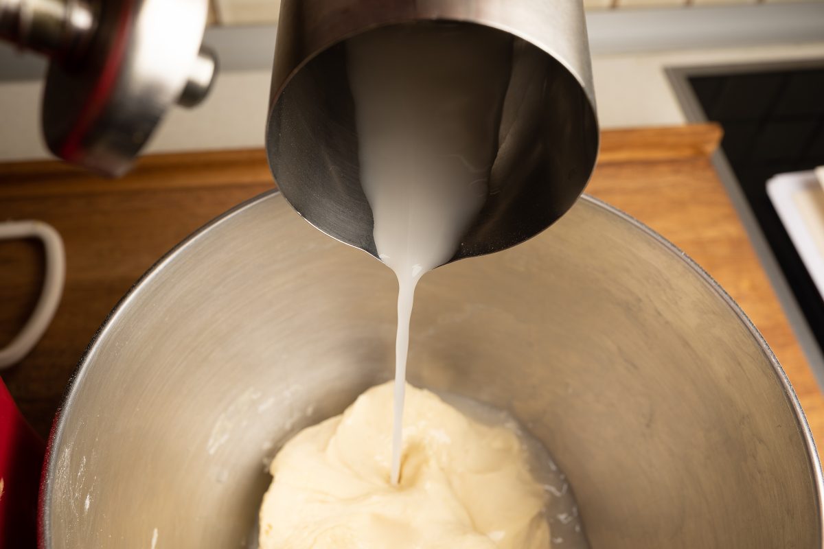 Add the yeast water to the flour-water dough