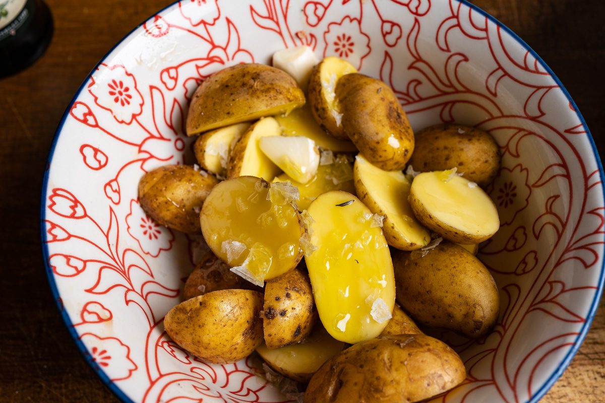 Marinated potatoes