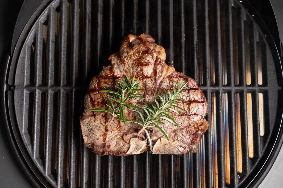 Porterhouse steak with rosemary on the Char-Broil® gas grill